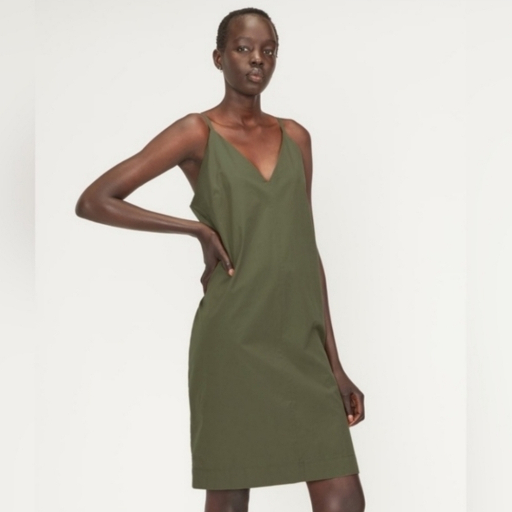 Everlane The Poplin Slip Dress Nwt